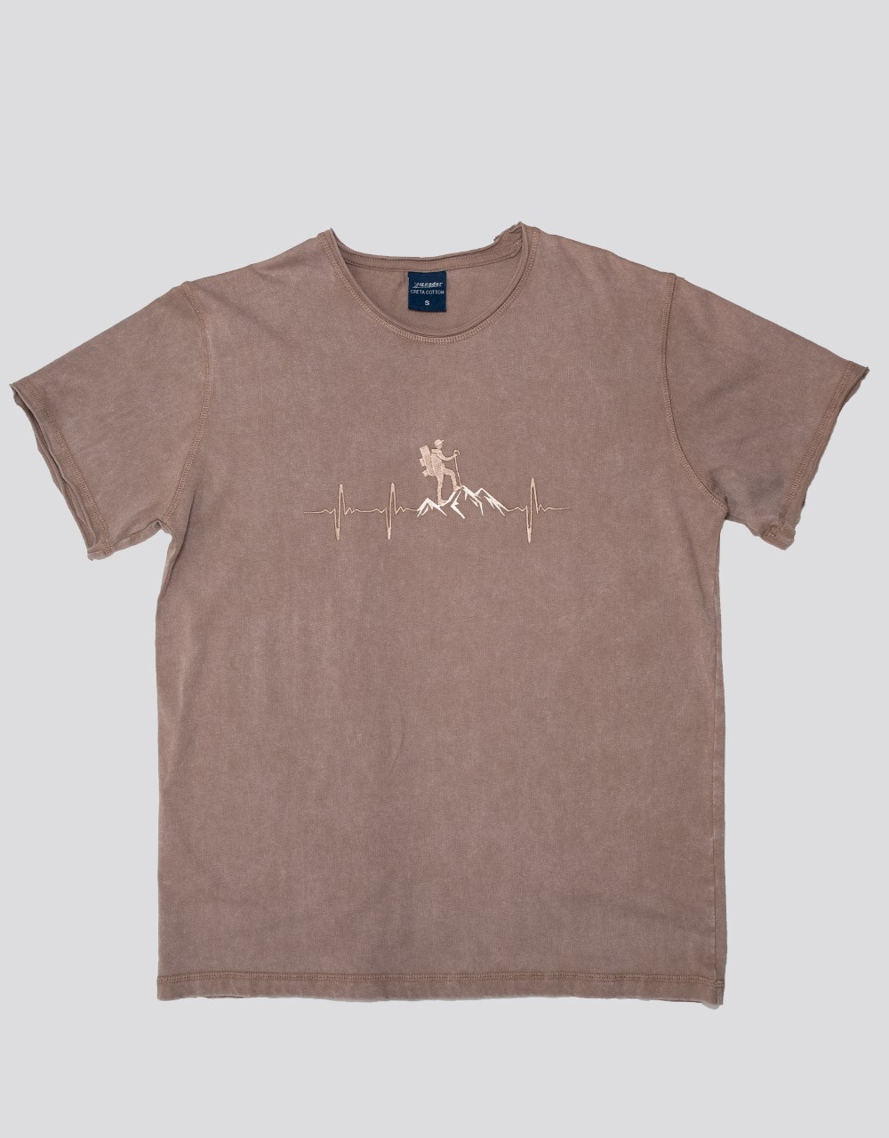 Πετροπλυμένο T-shirt - ΟΡΕΙΒΑΤΗΣ ΚΑΡΔΙΟΓΡΑΦΗΜΑ - Πετροπλυμένα
