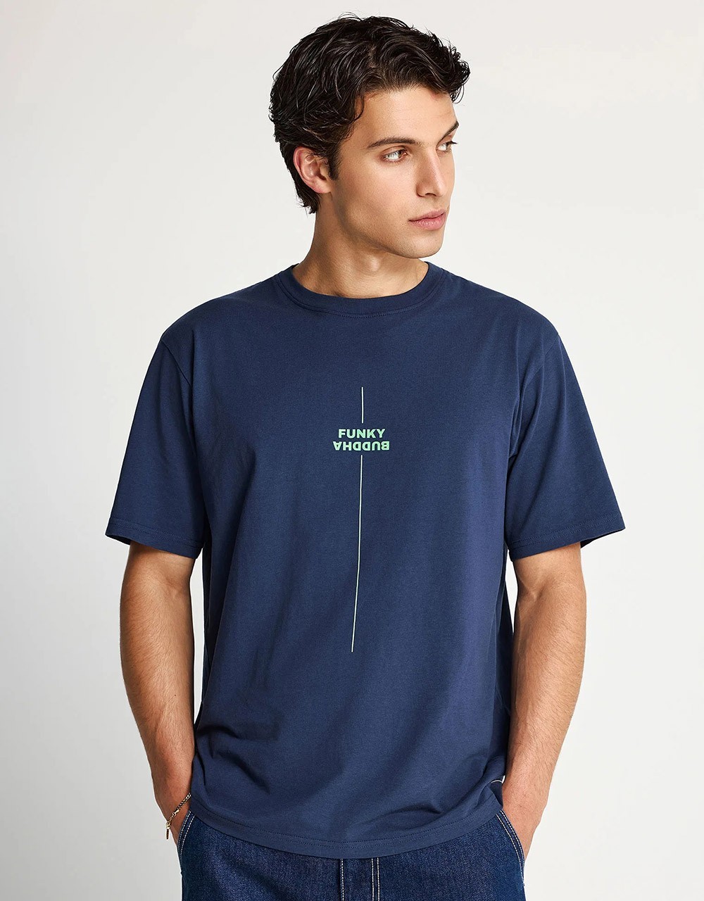 Ανδρικό relaxed t-shirt με τύπωμα - T-Shirts