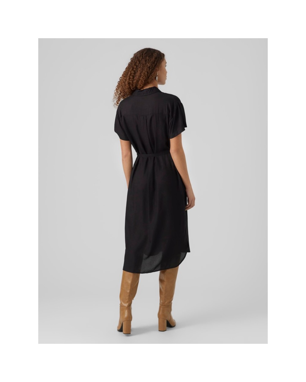 VMBUMPY SS CALF SHIRT DRESS WVN GA NOOS