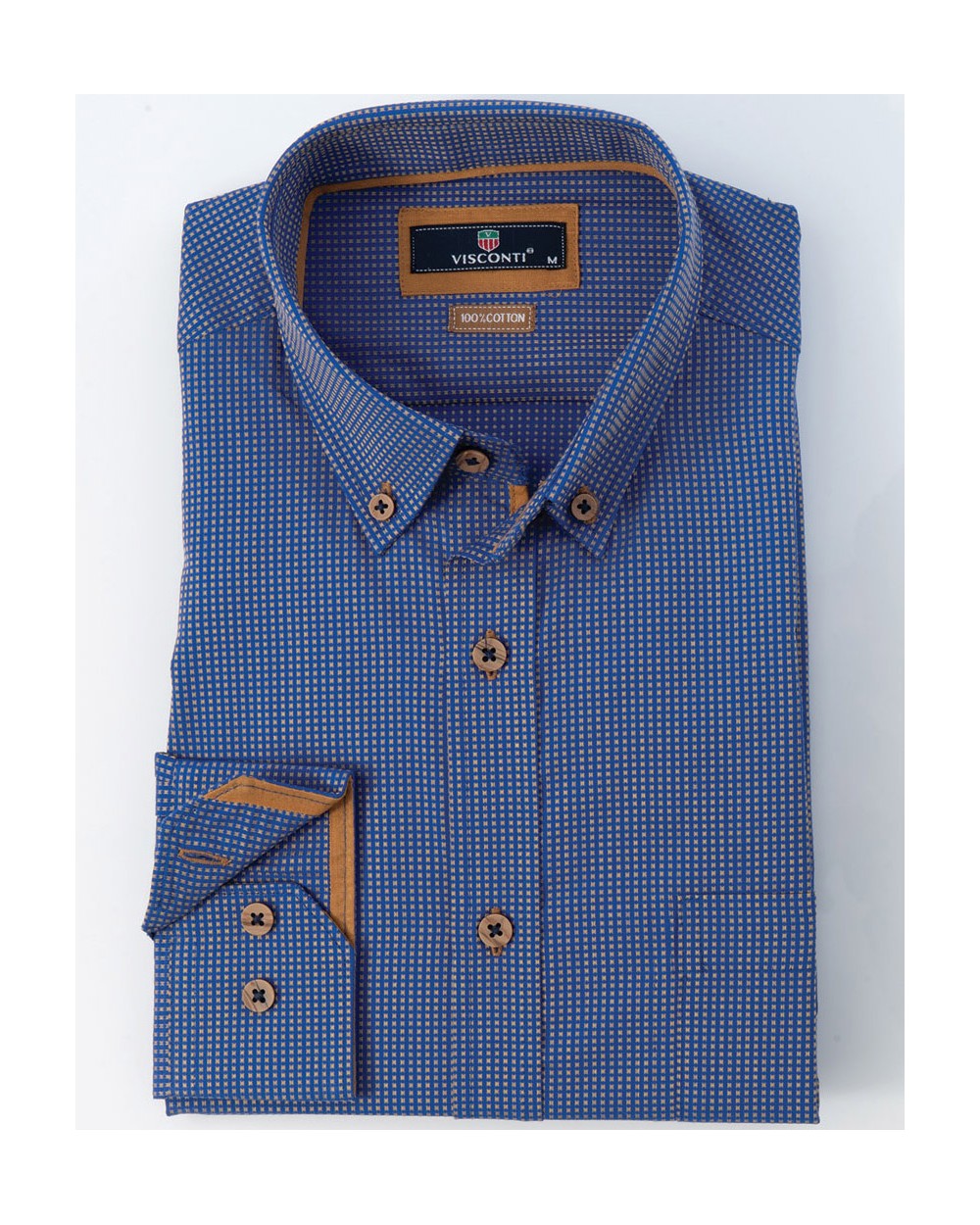 Men's Long Sleeve Cotton Shirt, 2752-8