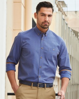 Men's Long Sleeve Cotton Shirt, 2752-8