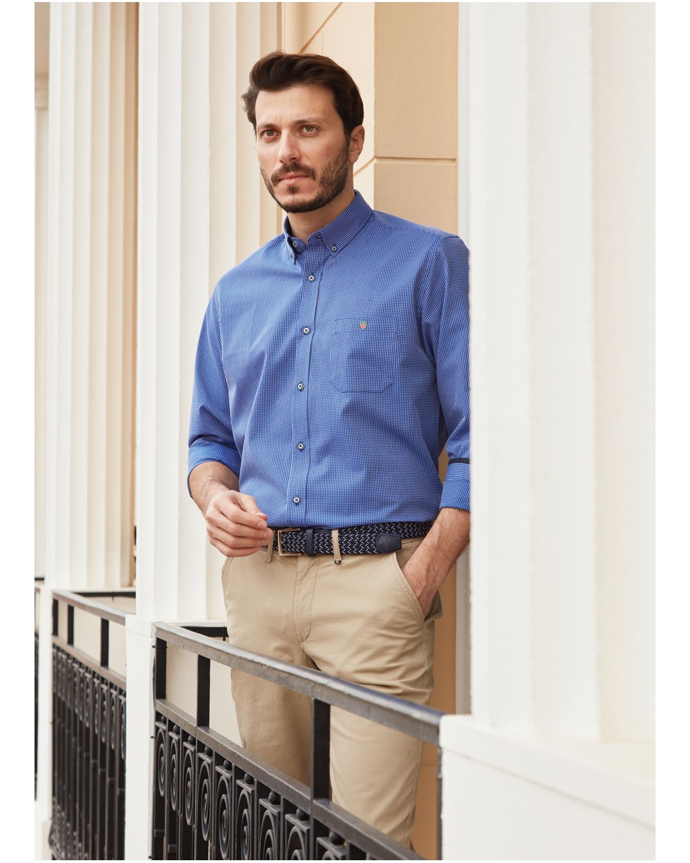 Men's Long Sleeve Cotton Shirt, 2752-7