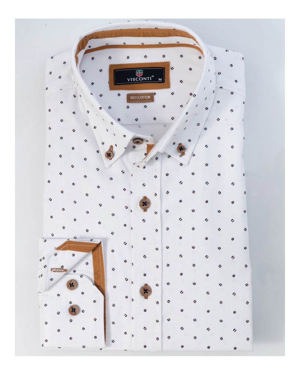 Men's Long Sleeve Cotton Shirt, 2752-2