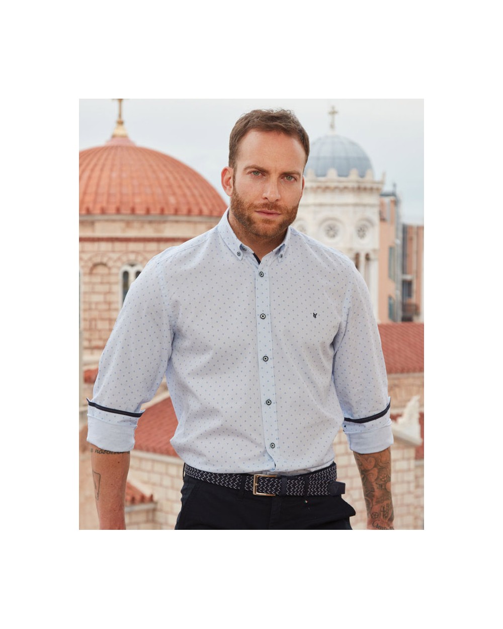 Men's Long Sleeve Cotton Shirt, 2752-3