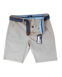 Men's Bermuda Chinos Cotton with belt, 2756-3