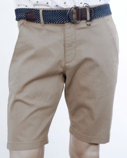 Men's Bermuda Chinos Cotton with belt, 2756-3