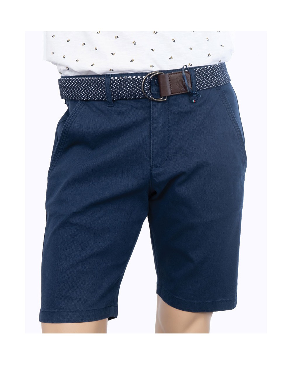 Men's Bermuda Chinos Cotton with belt, 2756-2