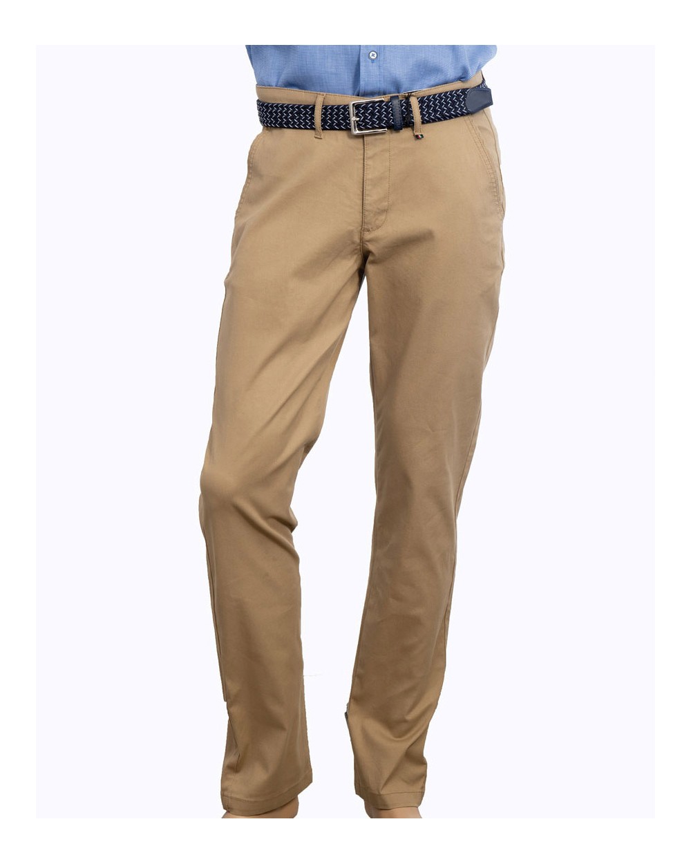 Men's Cotton Chinos Pant with Belt, 2754-1