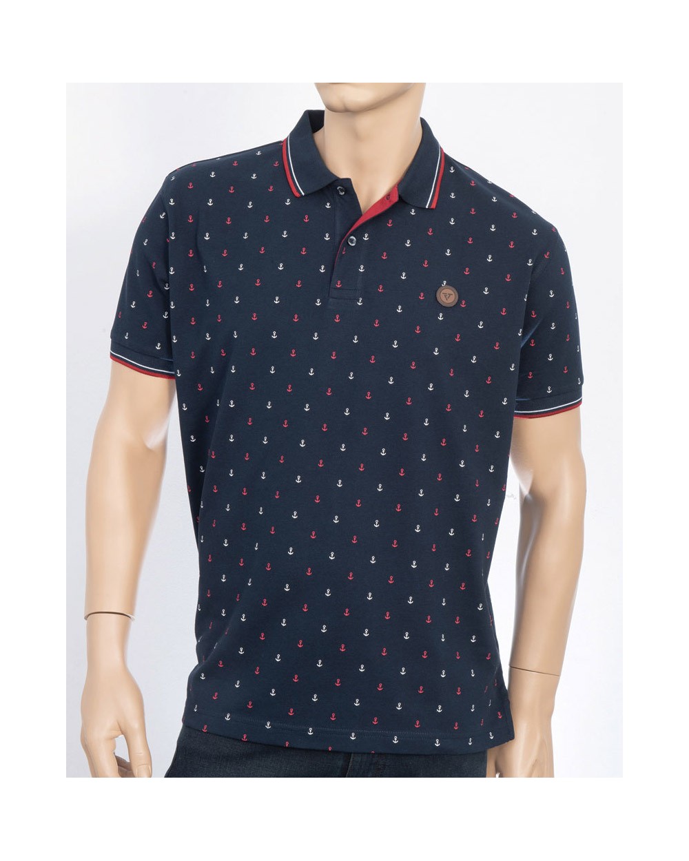 Μπλουζάκι Polo με σχέδιο κοντό μανίκι Visconti 2748-14