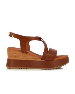 Ragazza Women's Leather Platform Shoes Tabac 0394