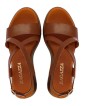 Ragazza Women's Leather Platform Shoes Tabac 0394