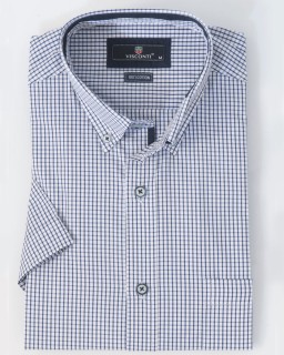 Men's Short Sleeve Cotton Shirt, 2735-2
