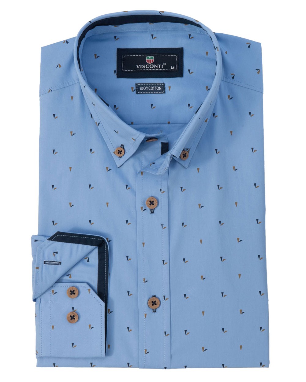 Πουκάμισο μακρυμάνικο με μικροσχέδιο Λευκό 2734-1