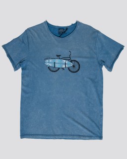Πετροπλυμένο T-shirt - Ποδήλατο με σανίδα