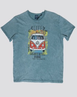 Stonewashed T-shirt - Bus