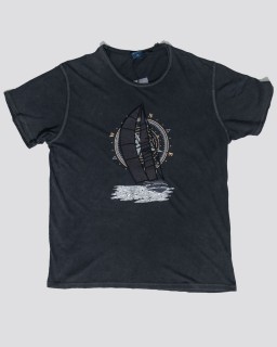 Πετροπλυμένο T-shirt - Καράβι ιστιοφόρο